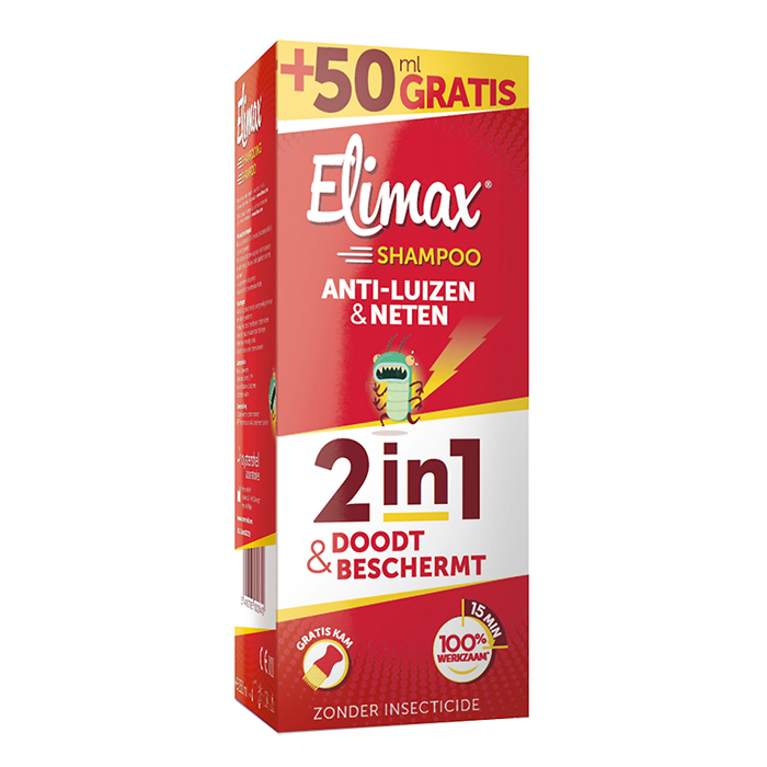 Image of Elimax 2-in-1 Shampoo Anti-Luizen en Neten 250ml