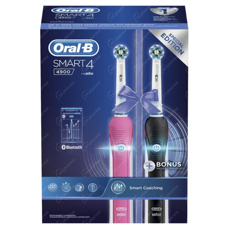 klein Afleiden beha Oral-B Smart 4900W Zwart/Roze Elektrische Tandenborstel 2 Stuks online  Bestellen / Kopen