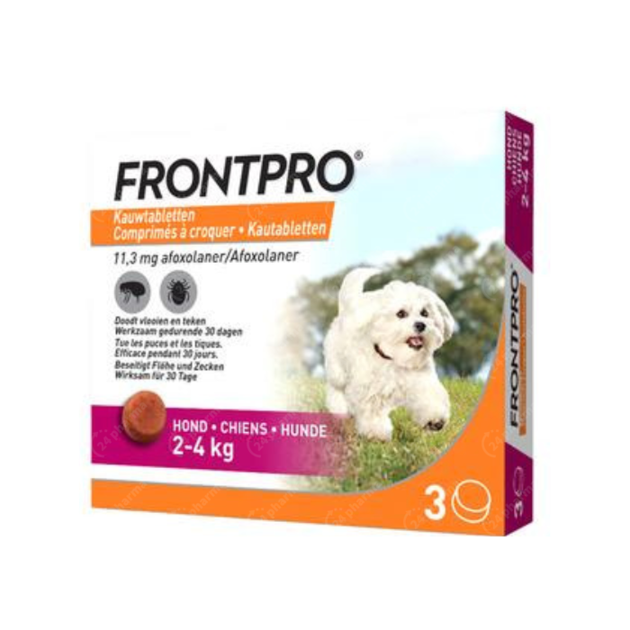 voetstuk verder advies Frontpro 11mg Honden 2-4kg - 3 Kauwtabletten online Bestellen / Kopen