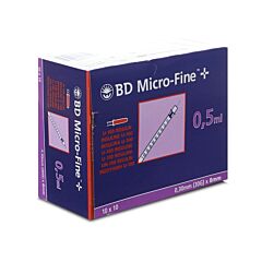 BD Micro-Fine + Seringue Insuline 0,5ml 30G 8mm 100 Pièces