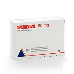 Asaflow 80mg Affections Cardiovasculaires 168 Comprimés Gastro-Résistants