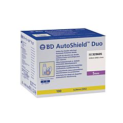 BD Autoshield Duo Aiguille de Sécurité avec Double Système d'Auto-Verrouillage pour Stylo Injecteur 5mm 100 Pièces
