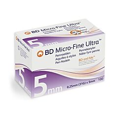 BD Micro-Fine Ultra Aiguille à Stylo 31G 5mm EasyFlow 100 Pièces