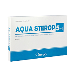 Aqua Sterop Eau Pour Injection - 10x5ml Ampoules