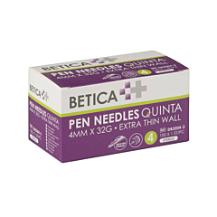 Betica Quinta Stylo Aiguilles Diabète - 4mmx32g - 100 pièces