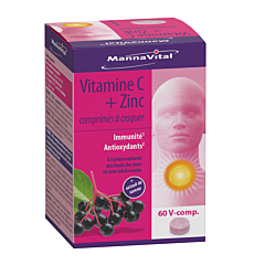 MannaVital Vitamine C + Zinc 60 Comprimés à Croquer