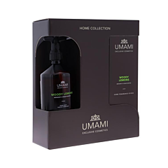 Umami Coffret Cadeau Woody Lemons - Parfum d'Ambiance 500ml + Bâtonnets Parfumés 250ml