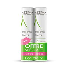 A-Derma Stick Lèvres au Lait d'Avoine Rhealba Duopack 2x4g