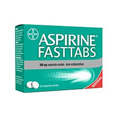 Aspirine FastTabs 500mg 20 Comprimés Enrobés