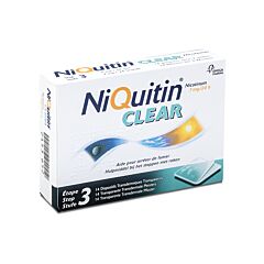 NiQuitin® Clear Patch 7 mg 14 p. – Arrêter de Fumer – pas besoin de cigarette pendant 24 h