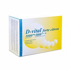 D-Vital Forte 1000mg/880UI Calcium/Vitamine D3 Citron 90 Sachets