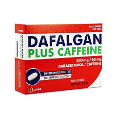 Dafalgan Plus Caffeine 500mg/65mg 30 Comprimés Pelliculés