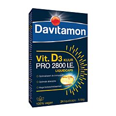 Davitamon Vitamine D3 Cure Pro 2800 U.I. 24 Liquidcaps