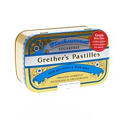 Grether's Pastilles Blackcurrant Cassis Sans Sucre Boîte 440g