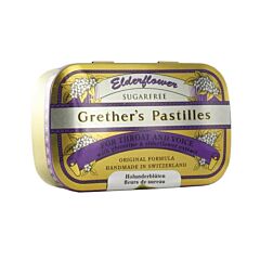 Grether's Pastilles Elderflower Fleurs de Sureau Sans Sucre Boîte 110g