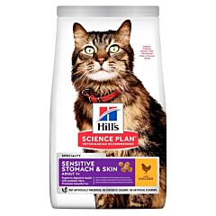 Hill's Science Plan Feline - Sensitive Stomach & Skin Adult 1+ - Poulet 7kg