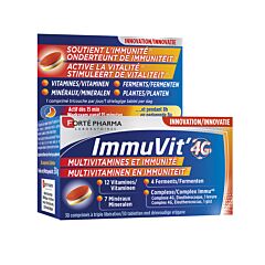 Forté Pharma ImmuVit' 4G Multivitamines & Immunité 30 Comprimés