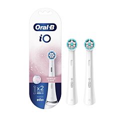 Oral-B iO Gentle Care Brossettes de Rechange - Blanc- 2 Pièces