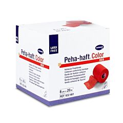 Hartmann Peha-Haft Color Sans Latex Bande de Fixation Cohésive Rouge 8cmx20m 1 Pièce