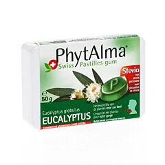 PhytAlma Pastilles Gum Eucalyptus Sans Sucre + Stevia 50g