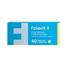 Folavit 4mg Acide Folique 40 Comprimés NF