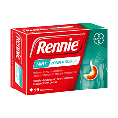 Rennie Menthe Sans Sucre - 96 Comprimés À Croquer