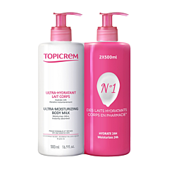 Topicrem Lait Corps Ultra-Hydratant Duopack 2x500ml