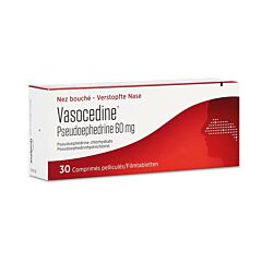 Vasocedine Pseudoephedrine 60mg 30 Comprimés
