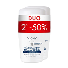 Vichy Déodorant 24h Roll-On - Peau Sensible/Réactive 2x50ml Promo 2ème à -50%