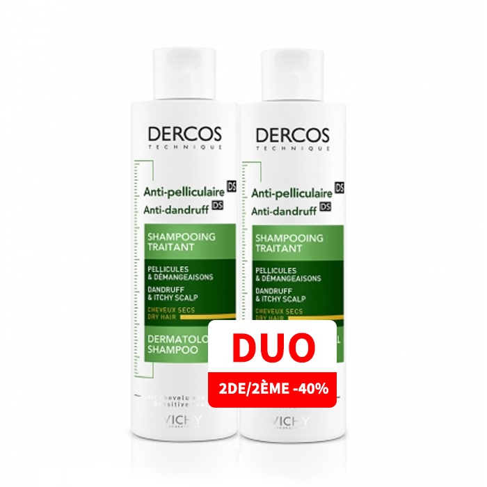 Image of Vichy Dercos Anti-Roos Shampoo Droog Haar Duopack 2x200ml Promo 2de -40%